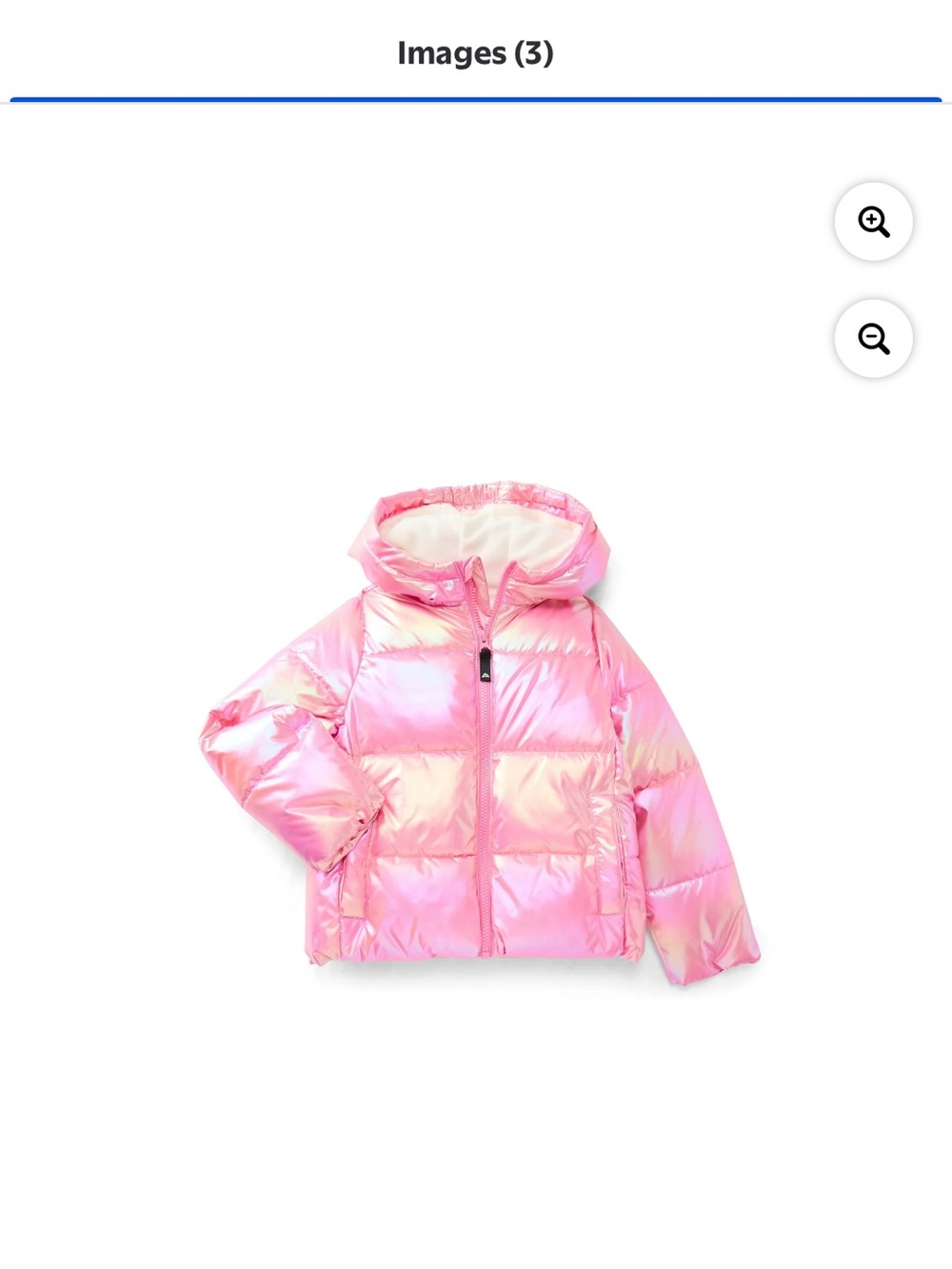 Ozark Trail Girls' Iridescent Pink Hooded Puffer Jacket